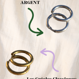 Créoles Classiques - Acier Inoxydable Or & Argent