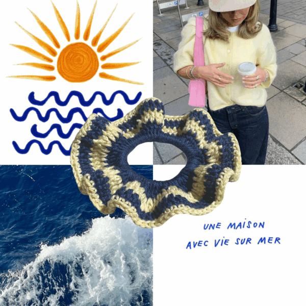 Chouchou en crochet - Model Brise salée